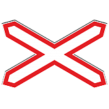 Знак "Берегись поезда" (однопутная железная дорога)